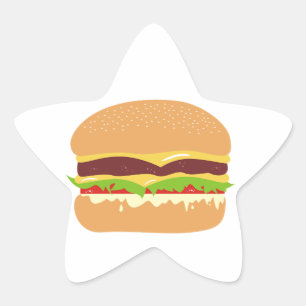 ハンバーガー 星シール