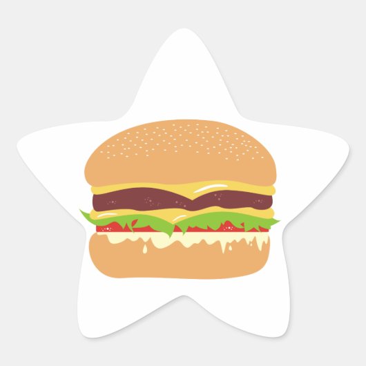 ハンバーガー 星シール (正面)