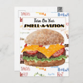 ハンバーガー 面白い ファストフード ポストカード (正面/裏面)