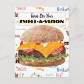 ハンバーガー 面白い ファストフード ポストカード (正面)