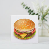 ハンバーガー BBQ クックアウト - 7月4日 招待状 (スタンド正面)