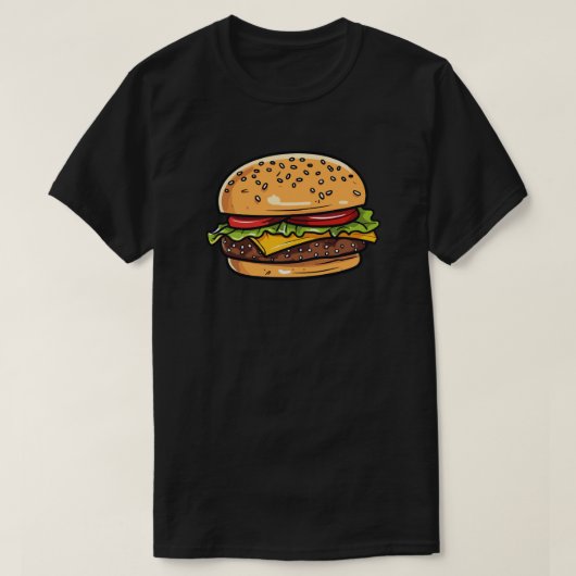 ハンバーガー Tシャツ (デザイン正面)