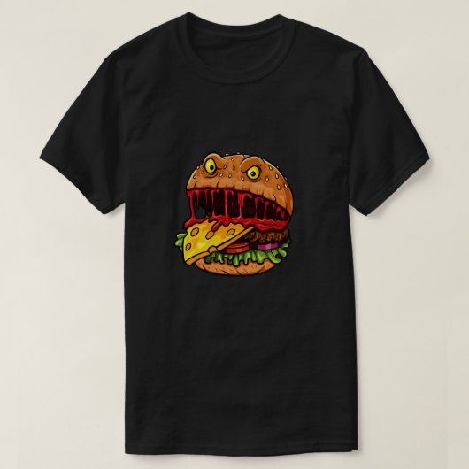 ハンバーガー Tシャツ (デザイン正面)