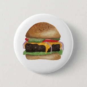 ハンバーガーPin 缶バッジ