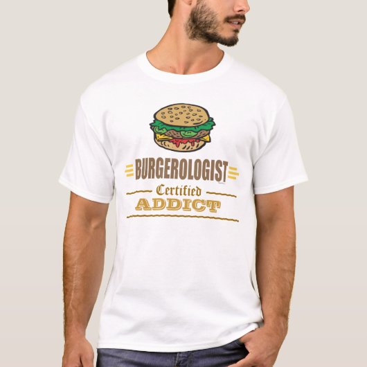 ハンバーグおもしろい愛好家 Tシャツ (正面)