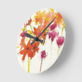 ハンバーグのプラム ラウンド壁時計 (傾斜)