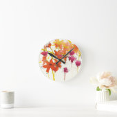 ハンバーグのプラム ラウンド壁時計 (ホーム)