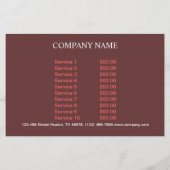 ハンバーグサンドイッチプライベートシェフケータリング チラシ (裏面)