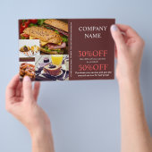 ハンバーグサンドイッチプライベートシェフケータリング チラシ (ハンドル)