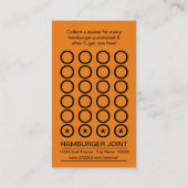 ハンバーグジョイントパンチカード ロイヤリティカード (裏面)