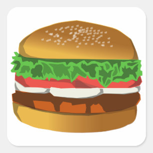 ハンバーグステッカー スクエアシール