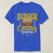 ハンバーグチーズバーガー食べズのチャンピオン動揺して Tシャツ (デザイン正面)