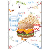 ハンバーグフライスファストフードBBQダイナーテールゲート バンティングフラッグ (第3の旗)