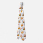 ハンバーグフライスファストフードBBQダイナー ネクタイ (裏面)