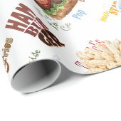 ハンバーグフライスファストフードBBQダイナー ラッピングペーパー (ロールコーナー)