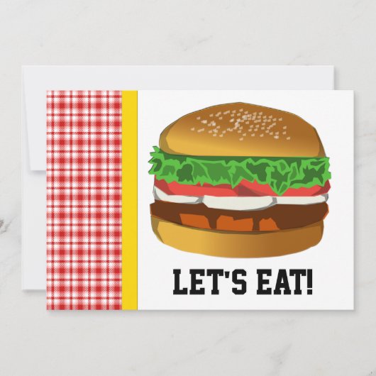 ハンバーグ食べよ!招待状 招待状 (正面)