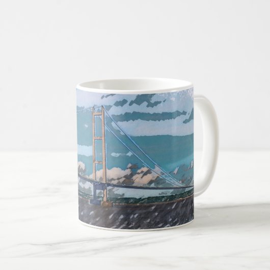 ハンバー橋の印象派風景 コーヒーマグカップ (正面右)