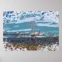 ハンバー橋印象派風景画