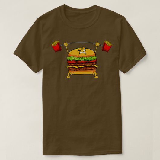 ハンバ最高のーガーアートメンズウィメンズチーズバーガーFast Foo Tシャツ (デザイン正面)