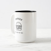 ハンバ最高のーガー ツートーンマグカップ (正面左)