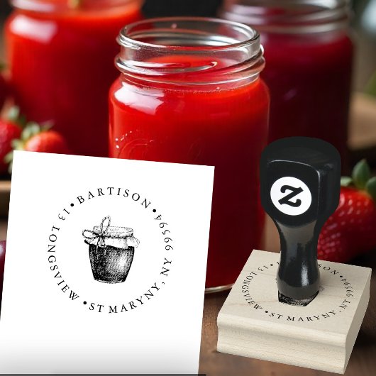 ハンパージャムラウンドの保存差出人住所 ラバースタンプ