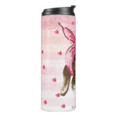 ハンパーソナライズされたド絵を描バニーグリッター タンブラー (回転左)