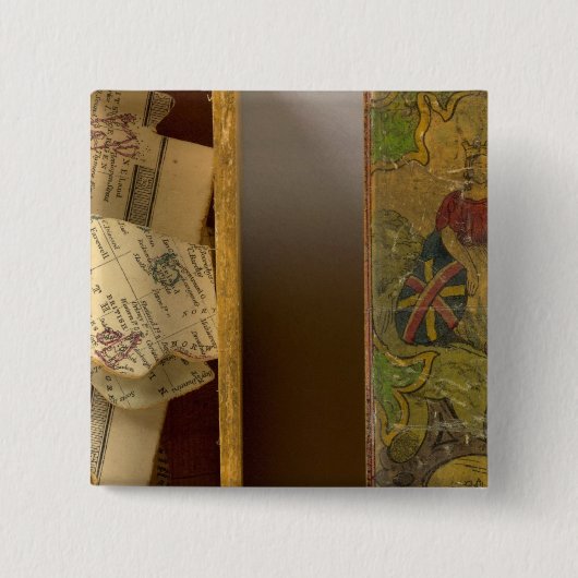 ハンフリーズの世界地図 缶バッジ (正面)