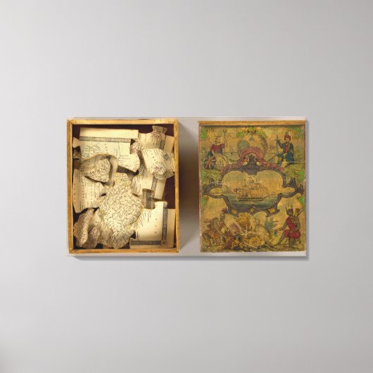 ハンフリー解剖された世界地図 キャンバスプリント (正面)