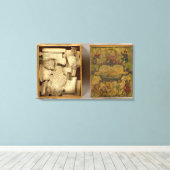 ハンフリー解剖された世界地図 キャンバスプリント (インサイチュ (ウッドフロア))