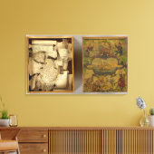 ハンフリー解剖された世界地図 キャンバスプリント (インサイチュ (リビング))