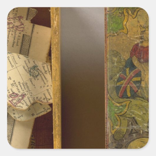 ハンフリー解剖された世界地図 スクエアシール (正面)