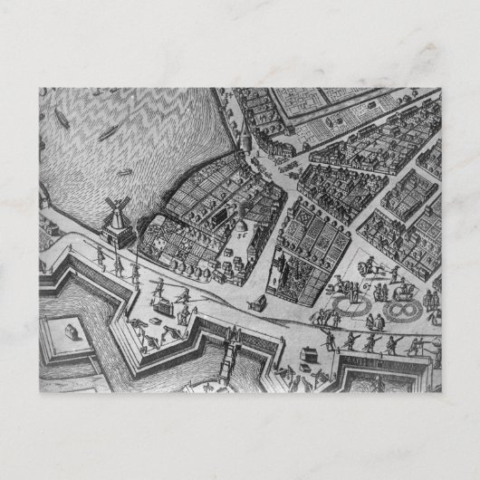 ハンブルクの地図 ポストカード (正面)
