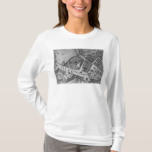ハンブルクの地図 Tシャツ (正面)