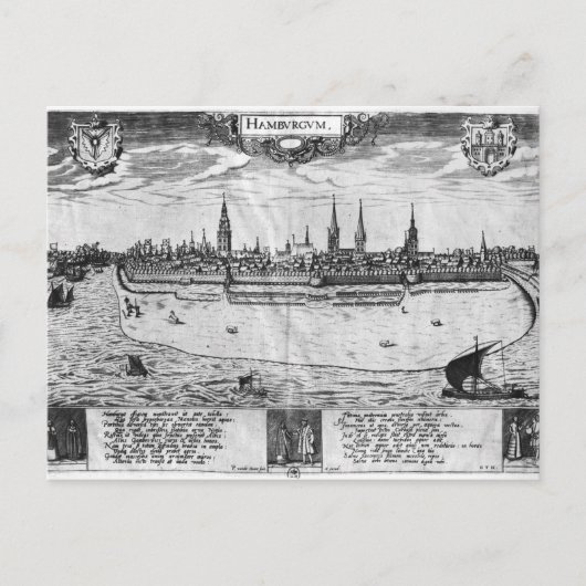 ハンブルクの景観 ポストカード (正面)