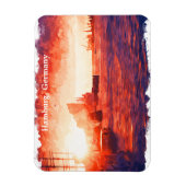 ハンブルクカラフルドイツポートシティトラベル マグネット (縦)