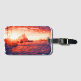 ハンブルクカラフルドイツポートシティトラベル ラゲッジタグ