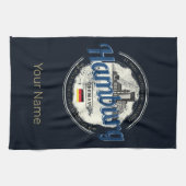 ハンブルクスカイラインドイツヴィンテージホリデースーベリー キッチンタオル (横)