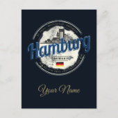 ハンブルクスカイラインドイツヴィンテージホリデースーベリー シーズンポストカード (正面)