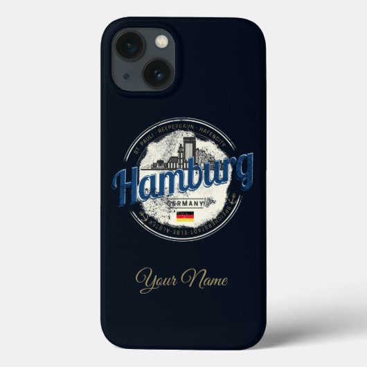 ハンブルクスカイラインドイツヴィンテージホリデースーベリー Case-Mate iPhoneケース (裏面)