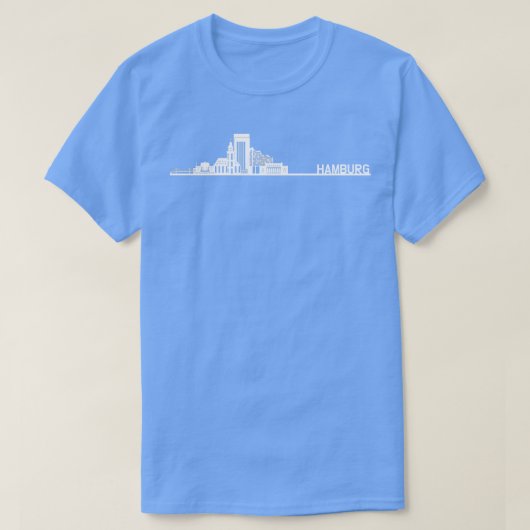 ハンブルクスカイライン Tシャツ (デザイン正面)