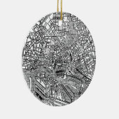 ハンブルクドイツ(1911年)のヴィンテージの地図 セラミックオーナメント (右)