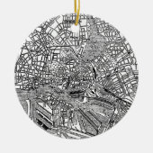 ハンブルクドイツ(1911年)のヴィンテージの地図 セラミックオーナメント (正面)