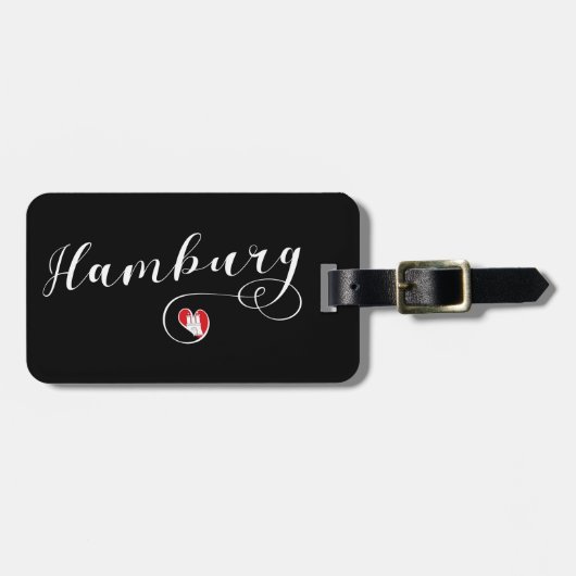 ハンブルクハートラゲッジタグテンプレート ラゲッジタグ (正面横)