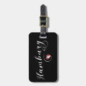 ハンブルクハートラゲッジタグテンプレート ラゲッジタグ (正面縦)