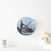 ハンブルクハーバーハフェンミシェルドイチランドシッフ ラウンド壁時計 (ホーム)