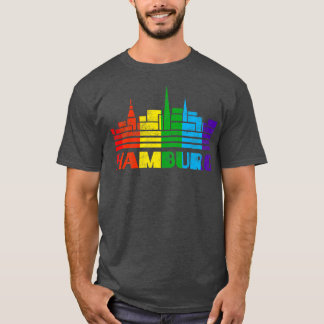 ハンブルクプライドハンブルクLGBTギフトLGBTQサポーターT Tシャツ