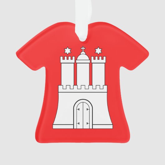 ハンブルク国旗オーナメント オーナメント (正面)