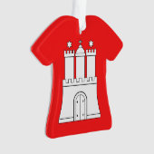 ハンブルク国旗オーナメント オーナメント (正面)