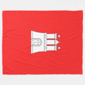 ハンブルク国旗フリースブランケット フリースブランケット (正面(横))