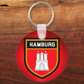 ハンブルク国旗 キーホルダー (正面)